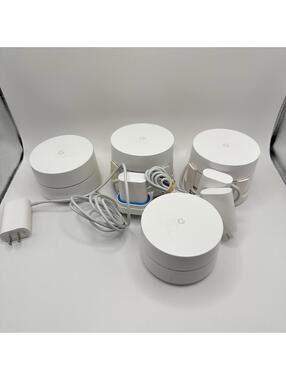 Google AC-1304 WiFi Mesh Router 4-Pack W/ Power Cords